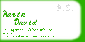 marta david business card